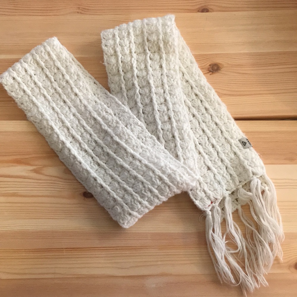 Roxy Cream Knit Scarf